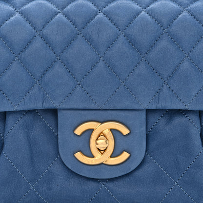 Chanel Iridescent Calfskin Large Chic Quilt Flap Blue 8 of 11