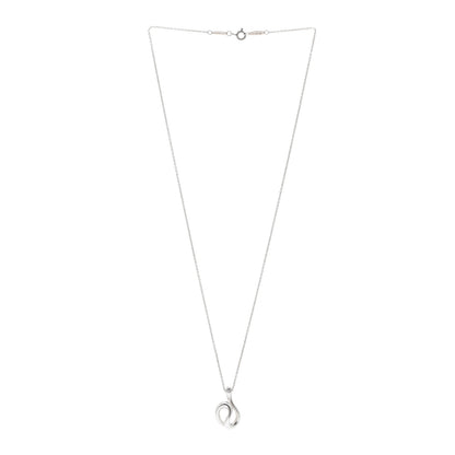 Tiffany Sterling Silver Diamond Elsa Peretti Snake Pendant Necklace 3 of 4