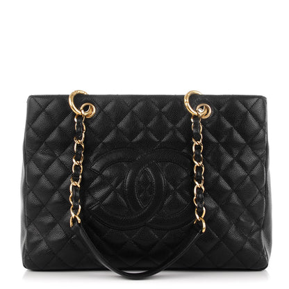 Chanel Caviar Quilted Grand Shopping Tote GST Black 1 of 7