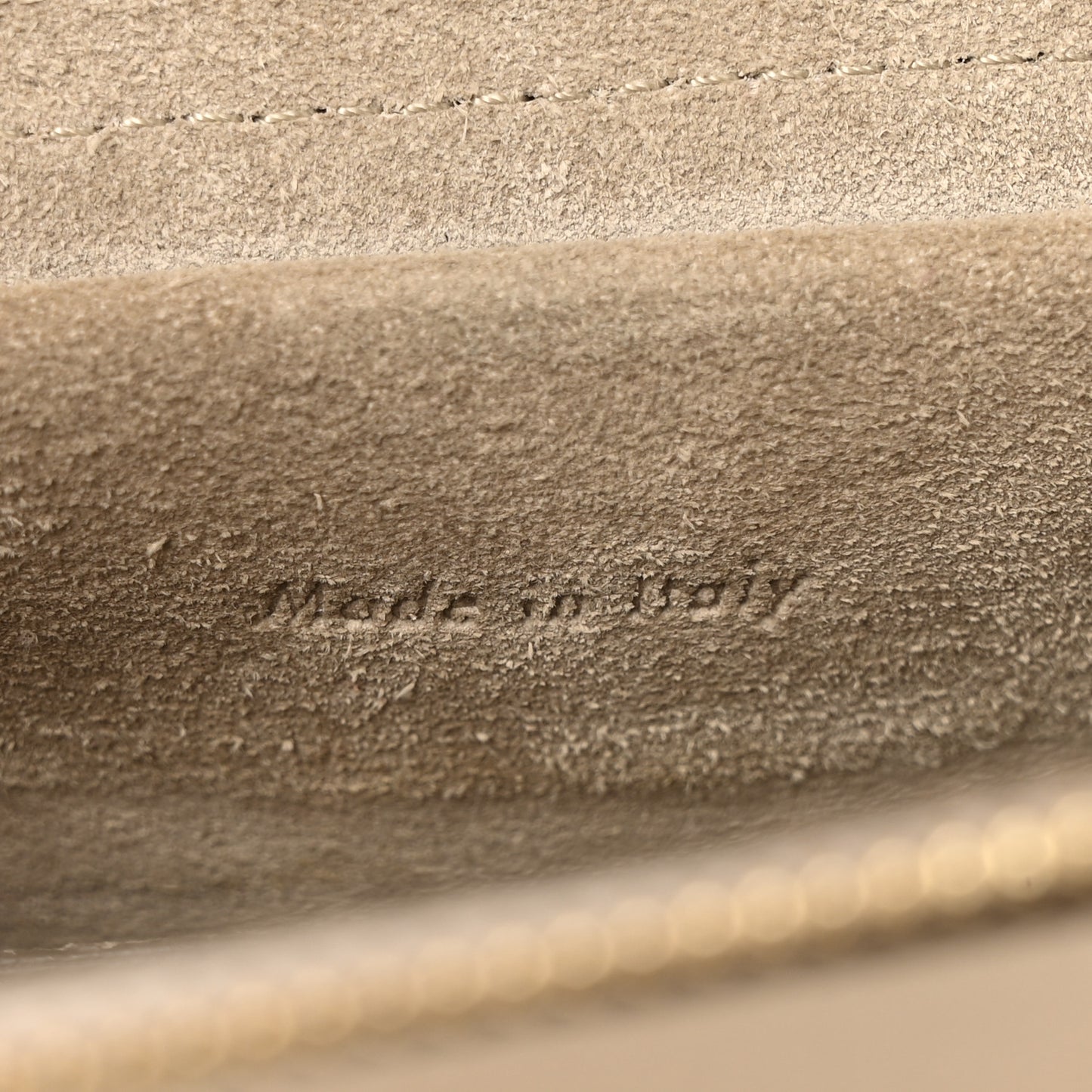 Grained Calfskin Micro Belt Bag Light Taupe