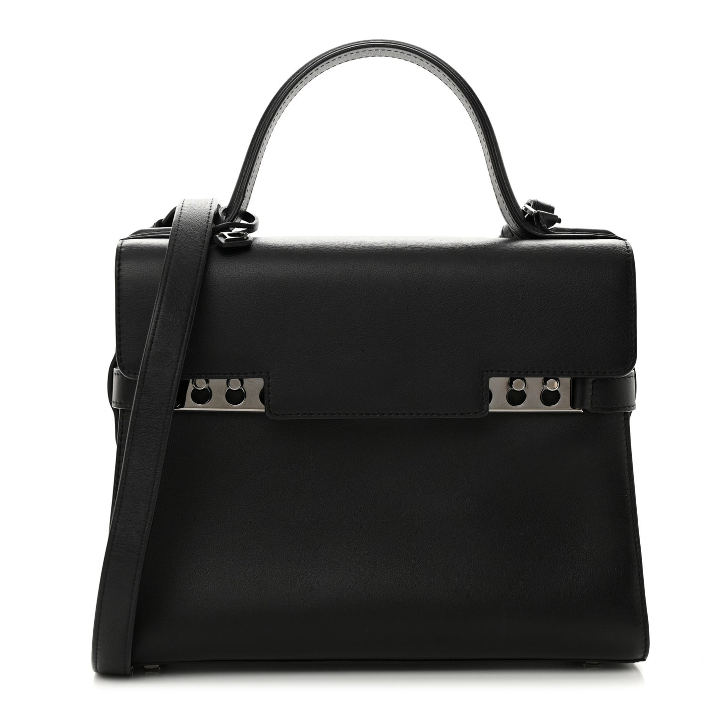 Calfskin MM Tempete Satchel Black