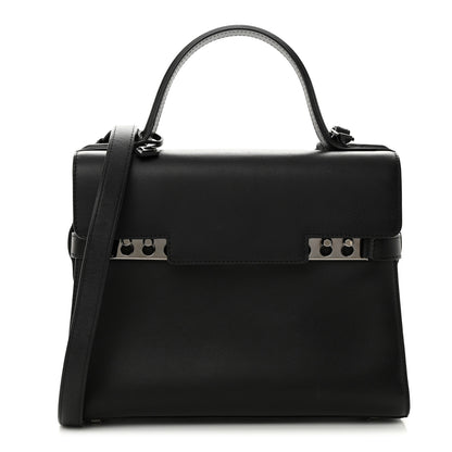 Delvaux Calfskin MM Tempete Satchel Black 1 of 12