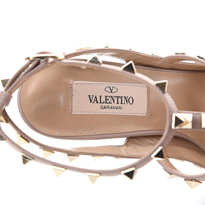 Valentino Garavani Nappa Rockstud Ankle Strap Pumps 36.5 Black Poudre 6 of 12