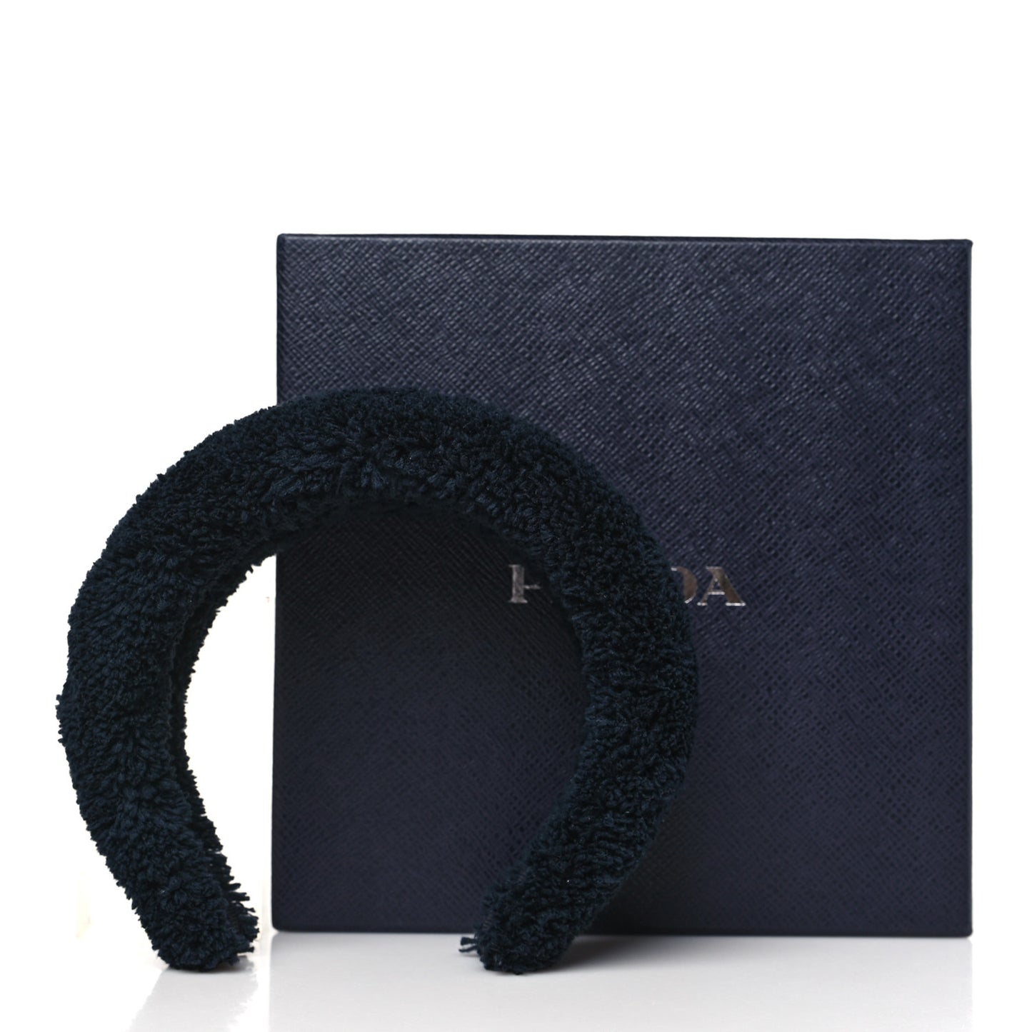 Terrycloth Logo Headband Black White