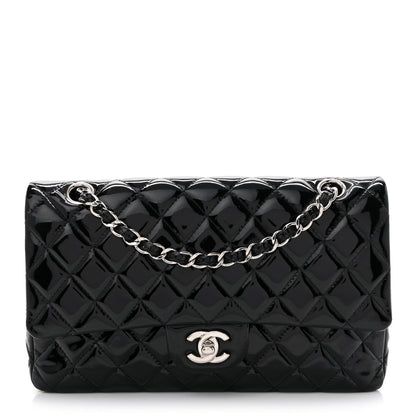 Chanel Patent Quilted Medium Double Flap Black 1 of 12