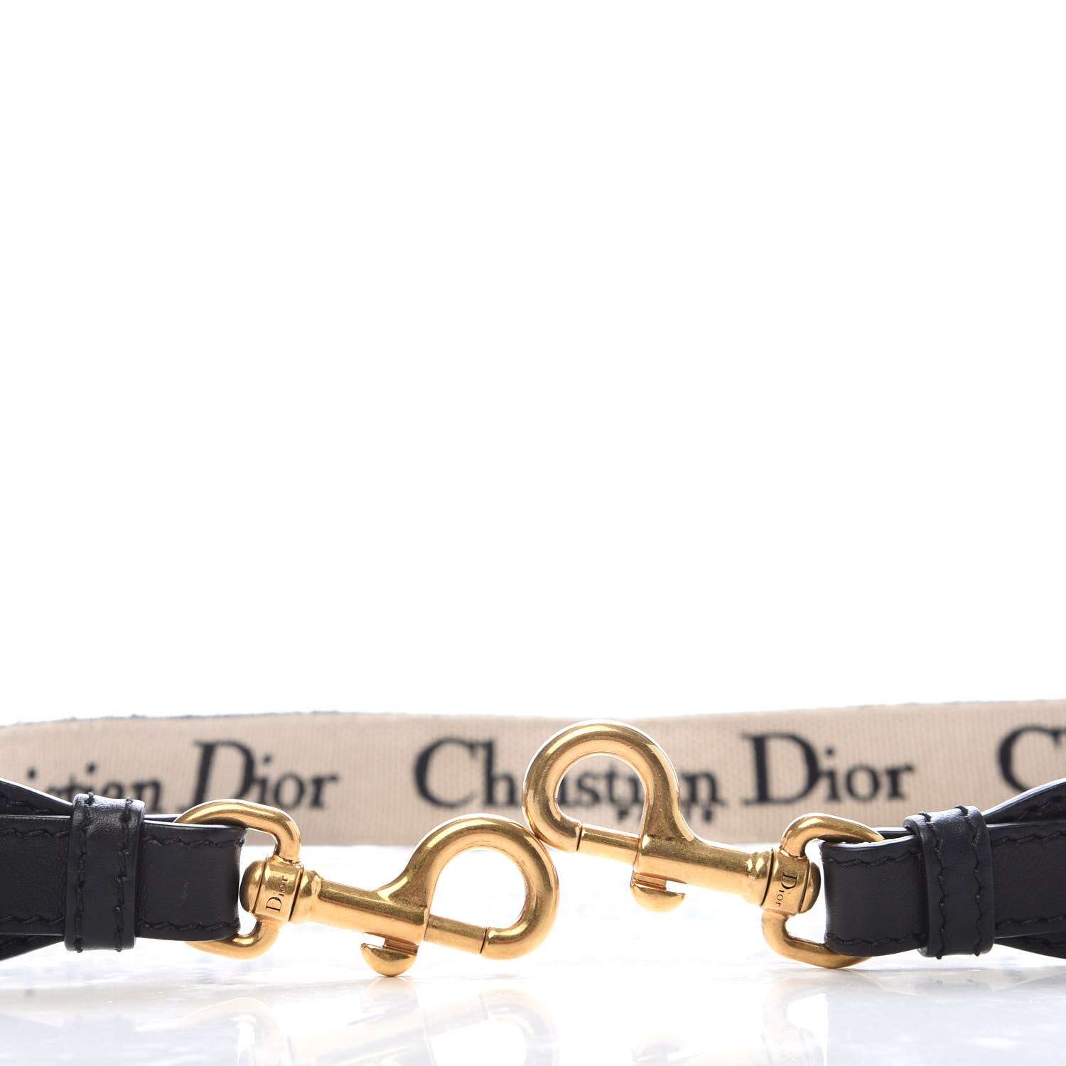 Christian Dior Canvas Embroidered Shoulder Strap Blue 4 of 4