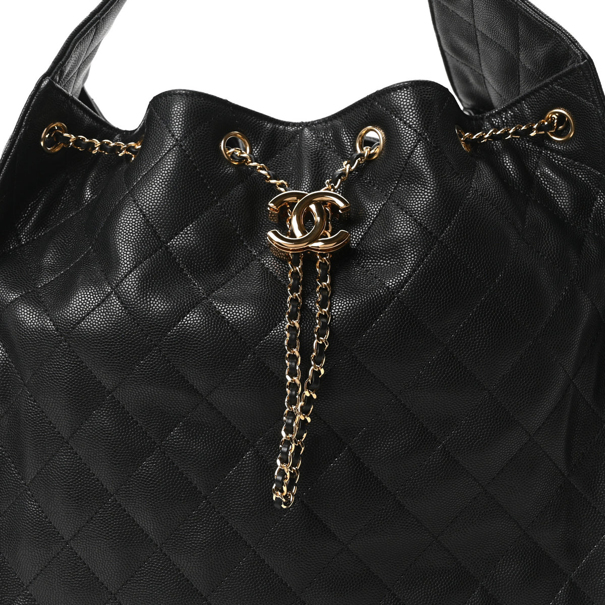 Chanel Caviar Quilted Medium Chanel 25 Handbag Black 8 of 10