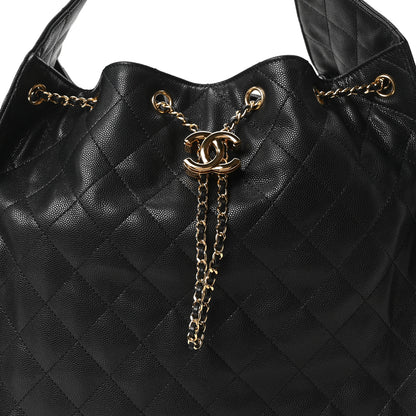Chanel Caviar Quilted Medium Chanel 25 Handbag Black 8 of 10