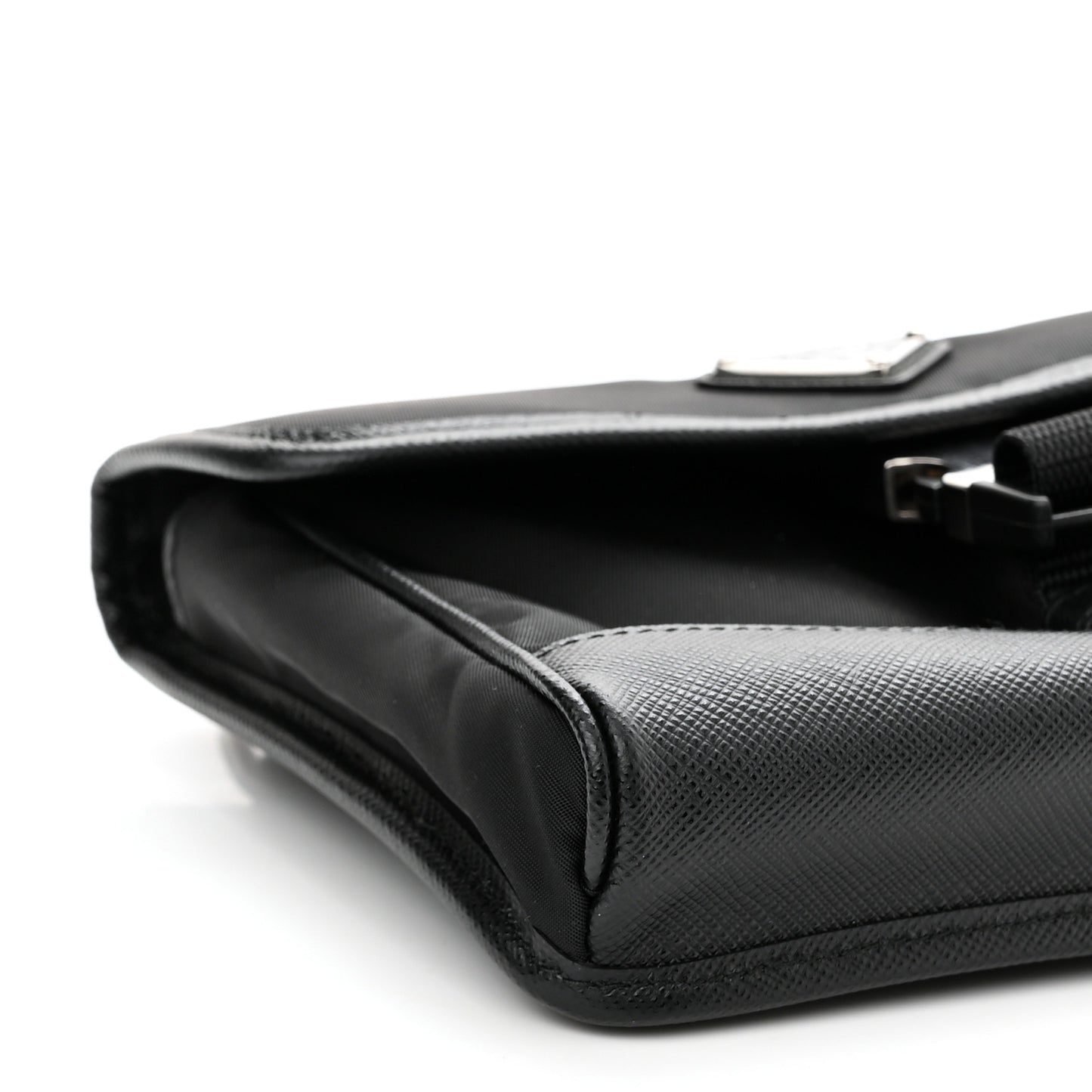 Re-Nylon Saffiano Smartphone Case Crossbody Black