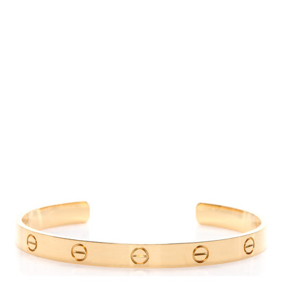 Cartier 18K Yellow Gold LOVE Cuff Bracelet 19 1 of 5