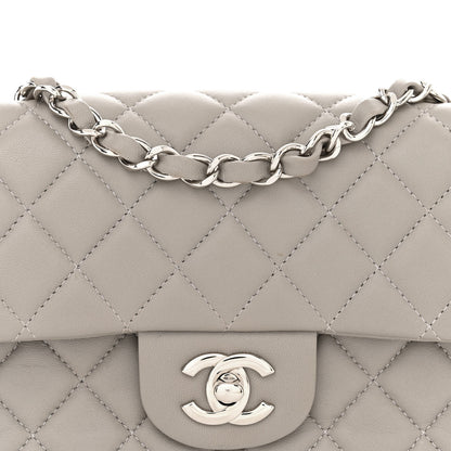 Chanel Lambskin Quilted Mini Rectangular Flap Grey 8 of 11