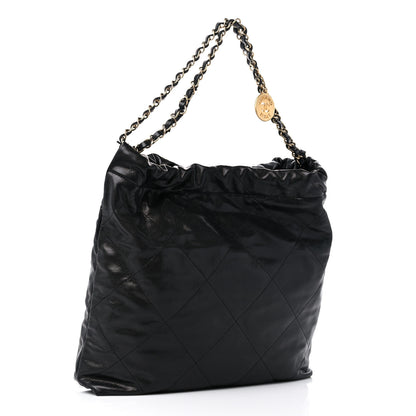 Chanel Shiny Caviar Quilted Monochrome Chanel 22 Black 4 of 11