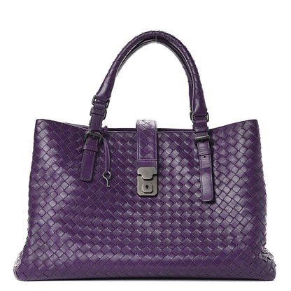 Bottega Veneta Nappa Intrecciato Medium Roma Tote Plum 1 of 13