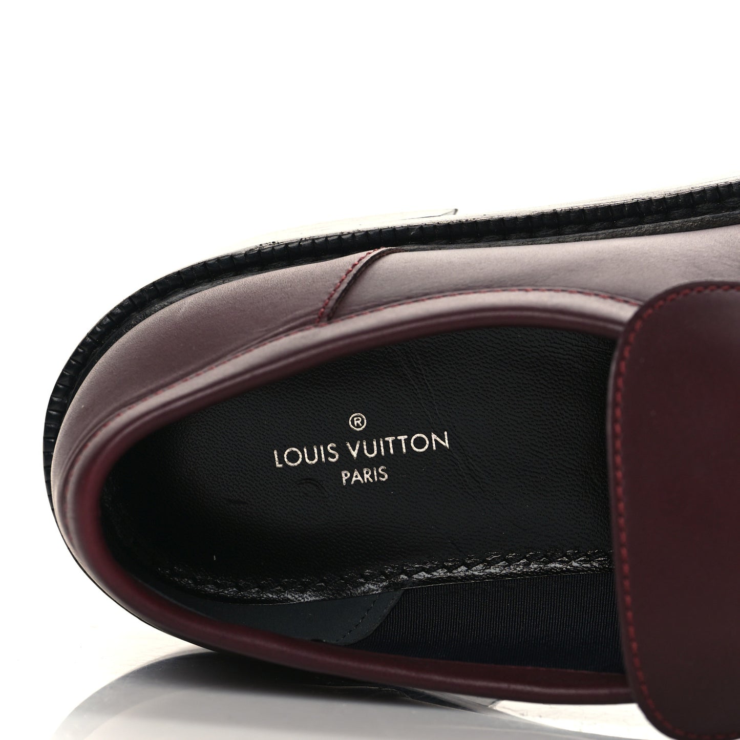 Calfskin Academy Loafers 38 Burgundy
