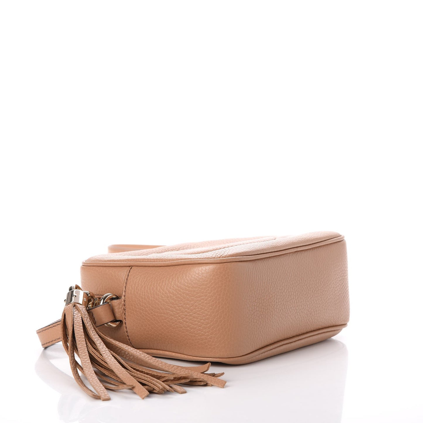 Pebbled Calfskin Small Soho Disco Bag Rose Beige