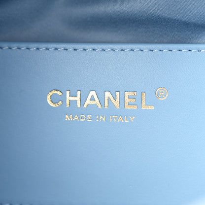 Chanel Washed Denim Quilted Medium Chanel 25 Handbag Blue 8 of 13