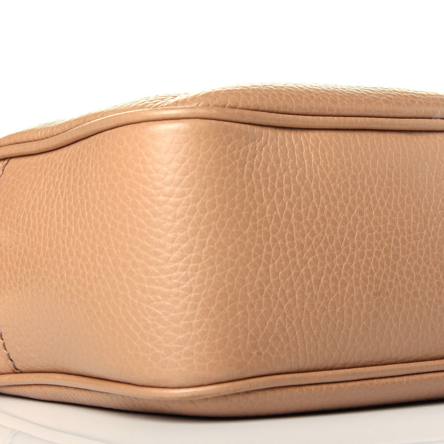 Pebbled Calfskin Small Soho Disco Bag Rose Beige