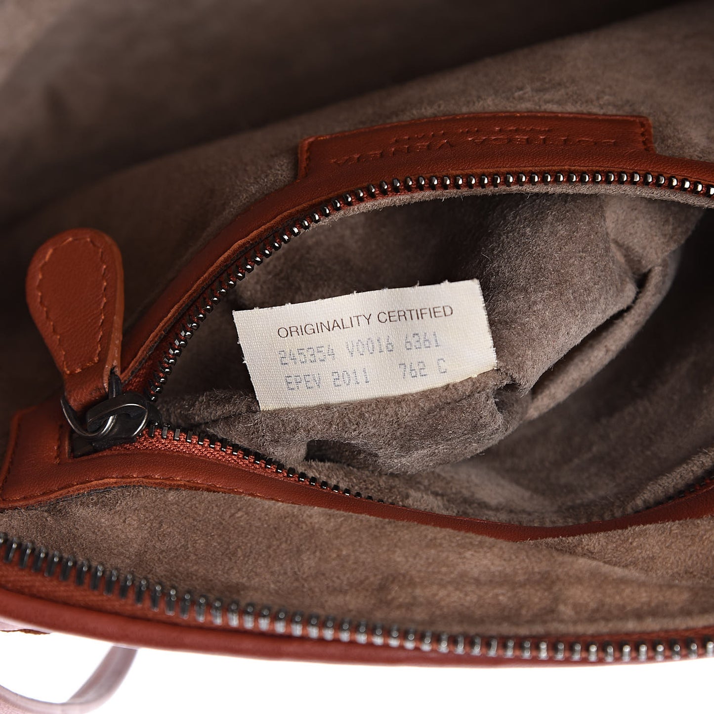 Nappa Intrecciato Nodini Crossbody Rust