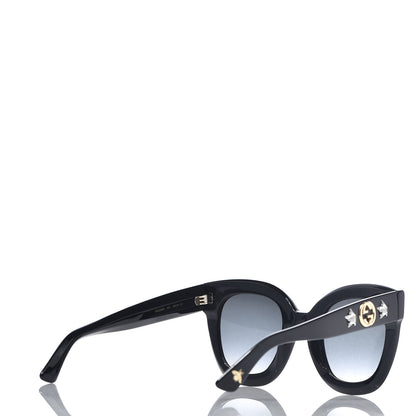Gucci Round Frame Star Sunglasses GG0208S Black 4 of 9