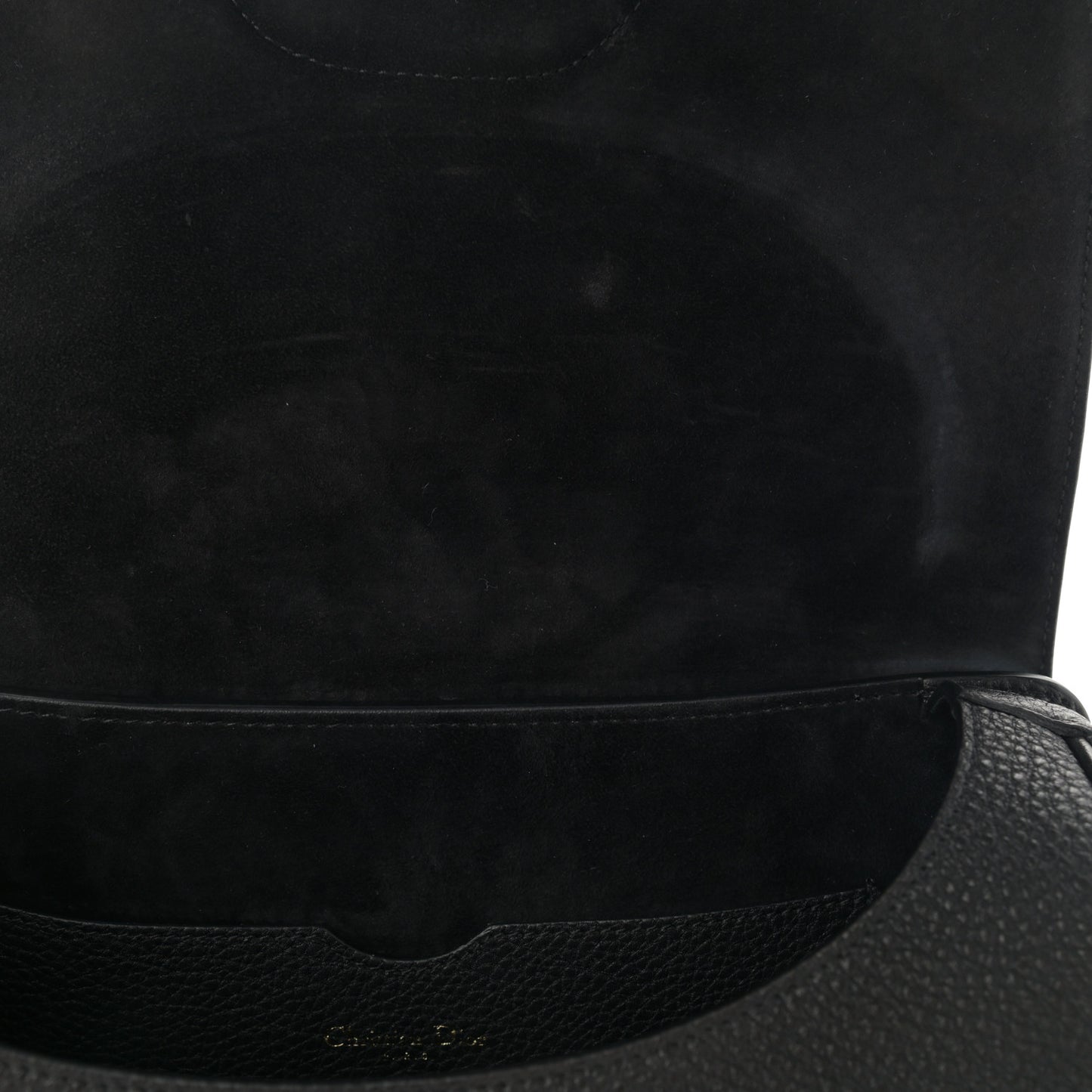 Grained Calfskin Large Bobby Flap Black