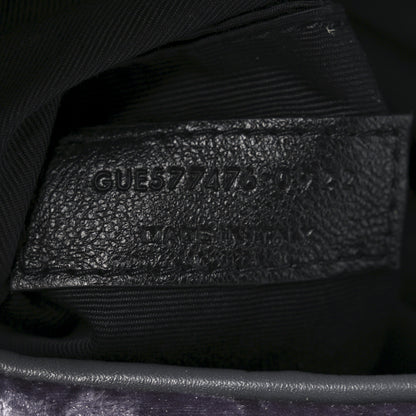 Saint Laurent Crushed Velvet Quilted Small Loulou Puffer Monogram Chain Satchel Iron Grey 7 of 10