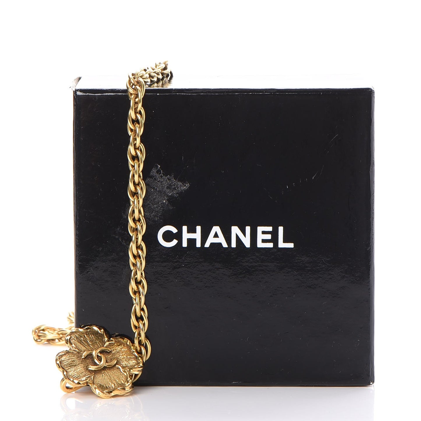 Metal Chain CC Clover Belt Gold