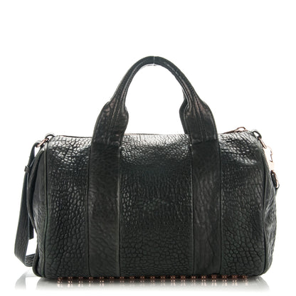 Alexander Wang Pebbled Lambskin Rocco Black Rose Gold Hardware 1 of 12