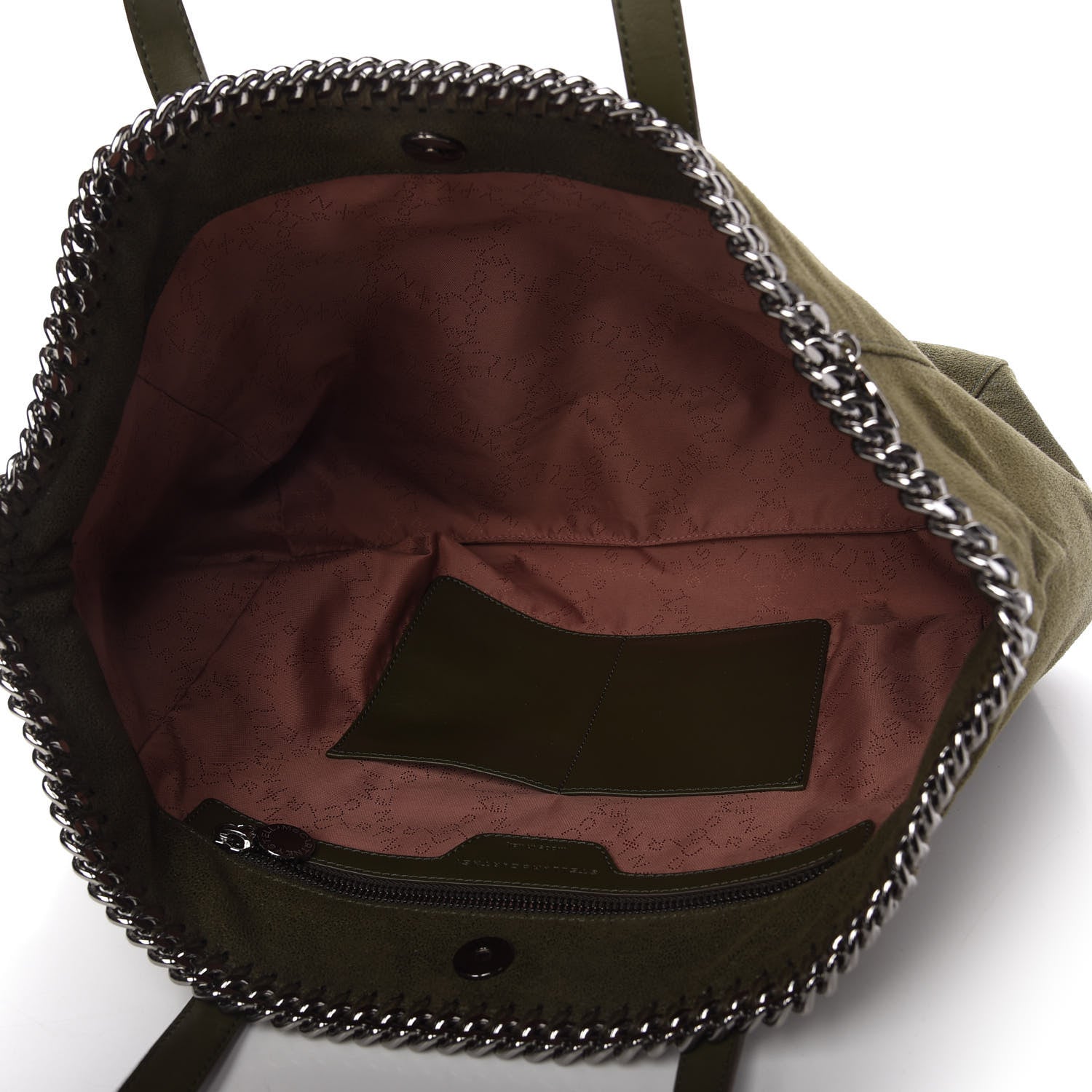 Stella McCartney Shaggy Deer Falabella East West Shopper Tote Olive 5 of 10