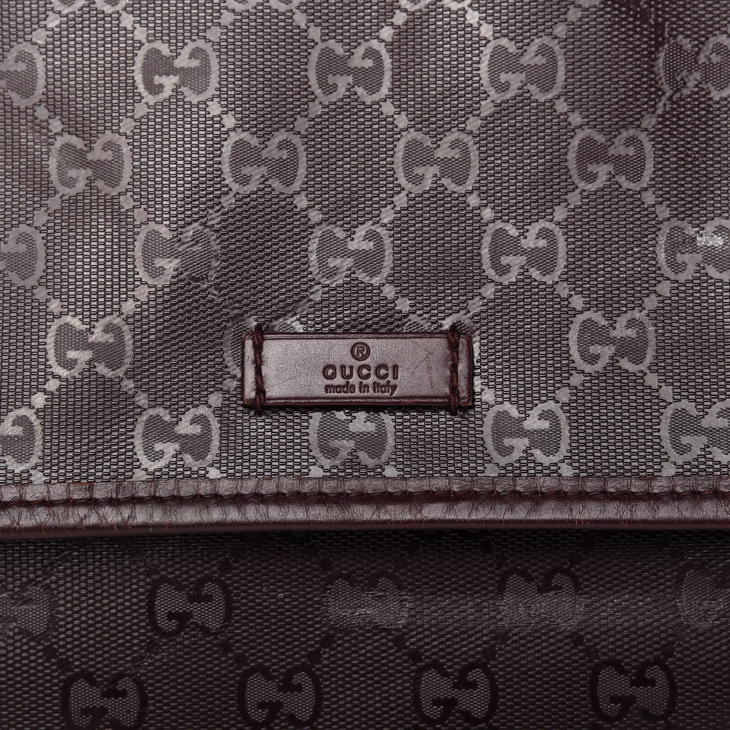Gucci Imprime Monogram Medium Double Buckle Flap Messenger Bag Bordeaux 10 of 10