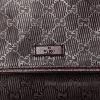 Gucci Imprime Monogram Medium Double Buckle Flap Messenger Bag Bordeaux 10 of 10