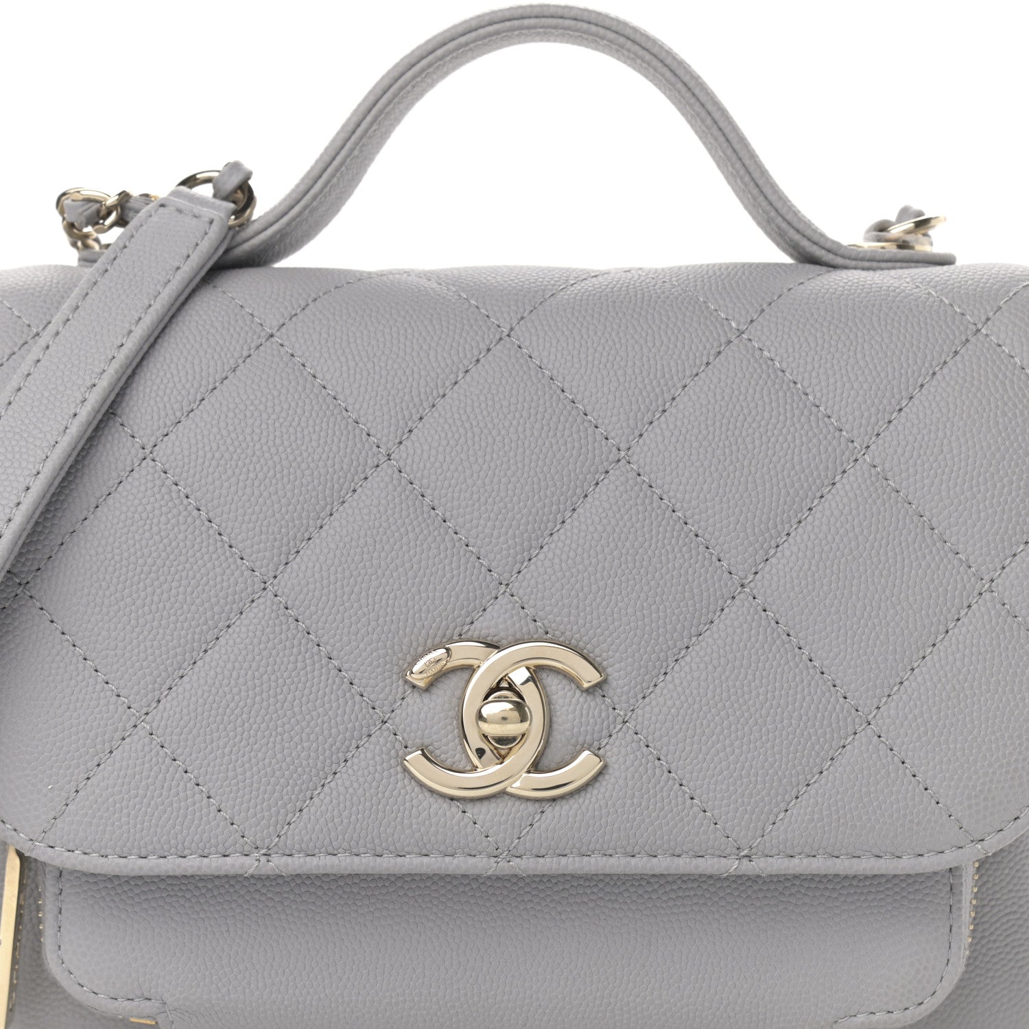 Chanel Caviar Quilted Small Business Affinity Flap Grey 7 of 10