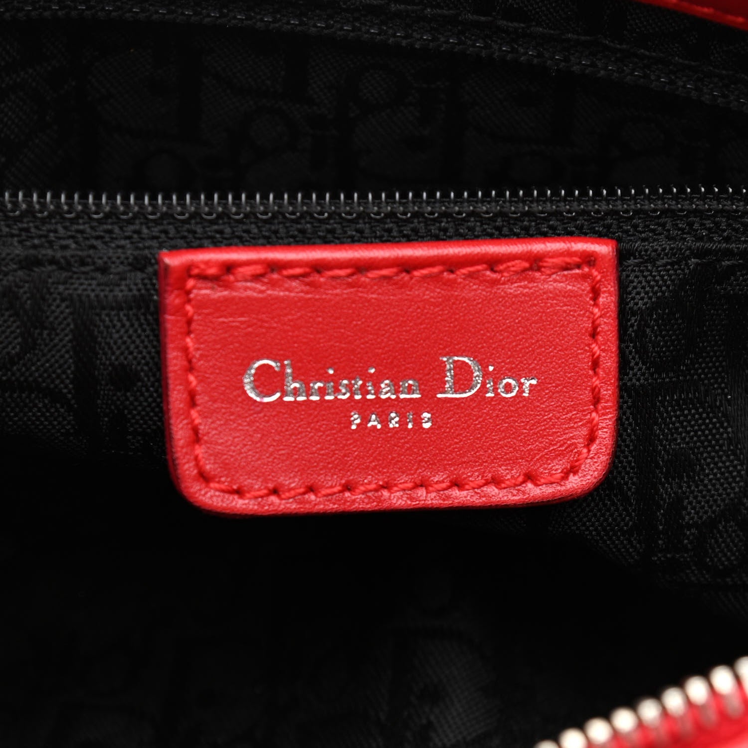 Christian Dior Canvas Hardcore Pierced Shoulder Bag Black Red White 6 of 18