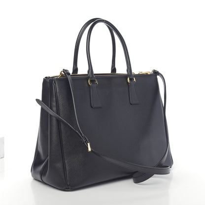 Prada Saffiano Medium Galleria Double Zip Tote Black 4 of 13