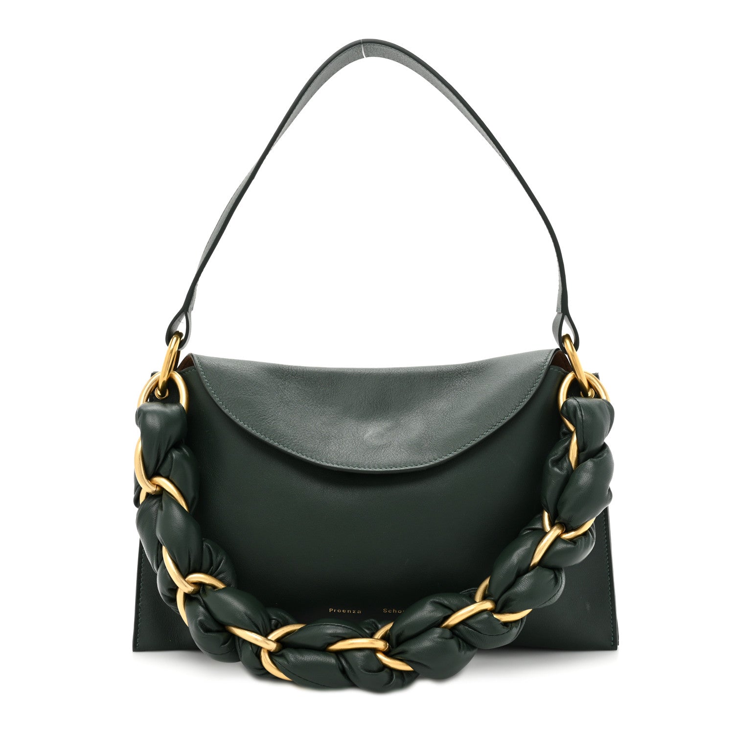 Proenza Schouler Calfskin Braid Shoulder Bag Green 1 of 10