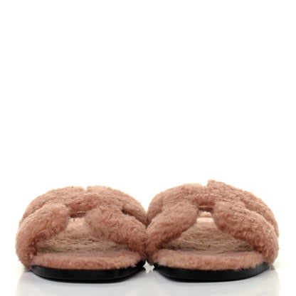 Hermes Woolskin Oran Sandals 39 Rose Aube 2 of 8