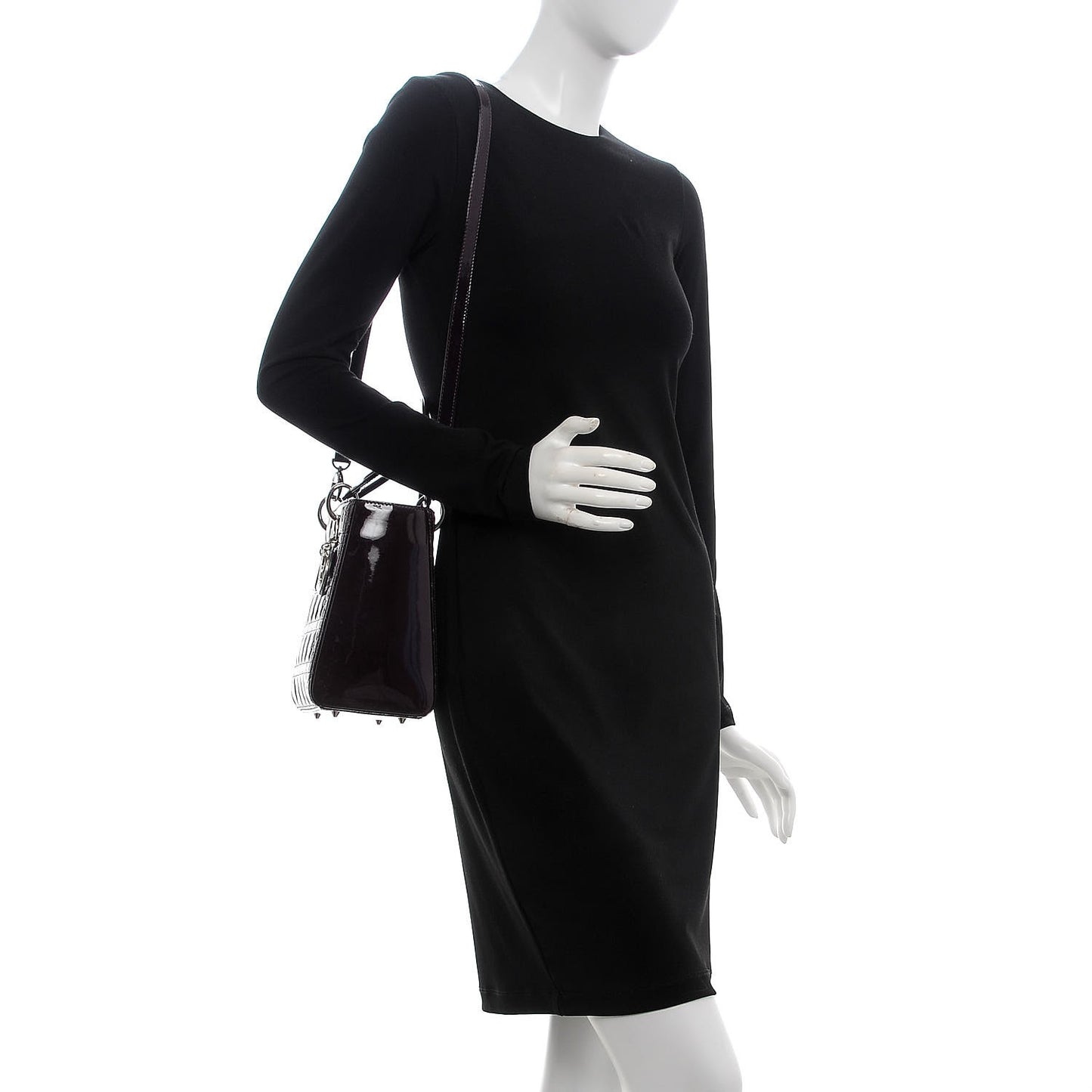 Patent Cannage Medium Lady Dior Purple