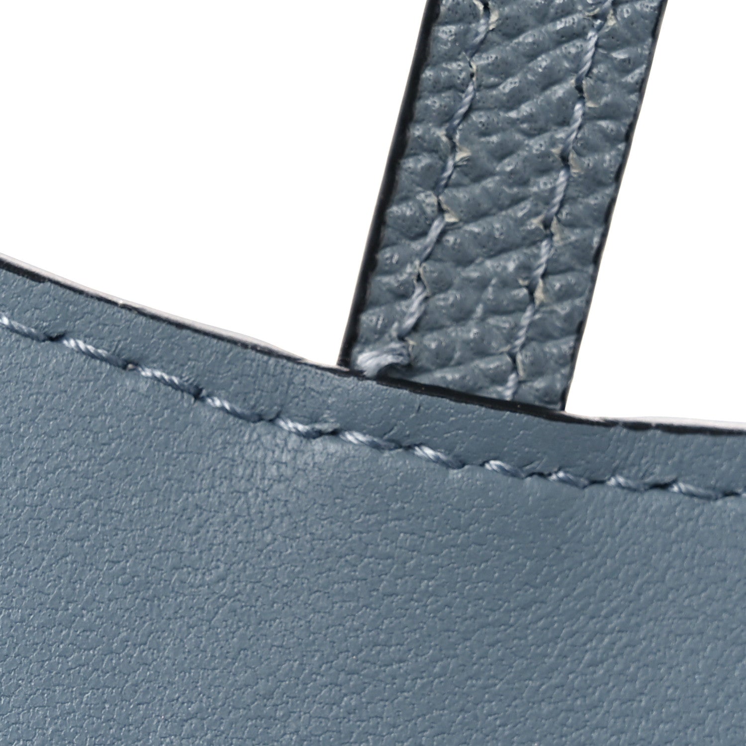 Christian Dior Grained Calfskin Saddle Chain Wallet Pouch Cloud Blue 12 of 13