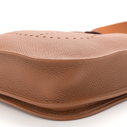 Hermes Taurillon Clemence Evelyne III PM Gold 10 of 11
