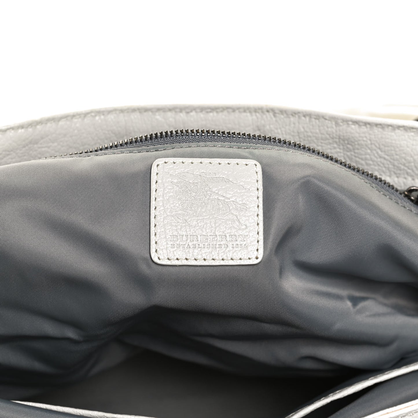 Nylon Beat Check Shoulder Bag White