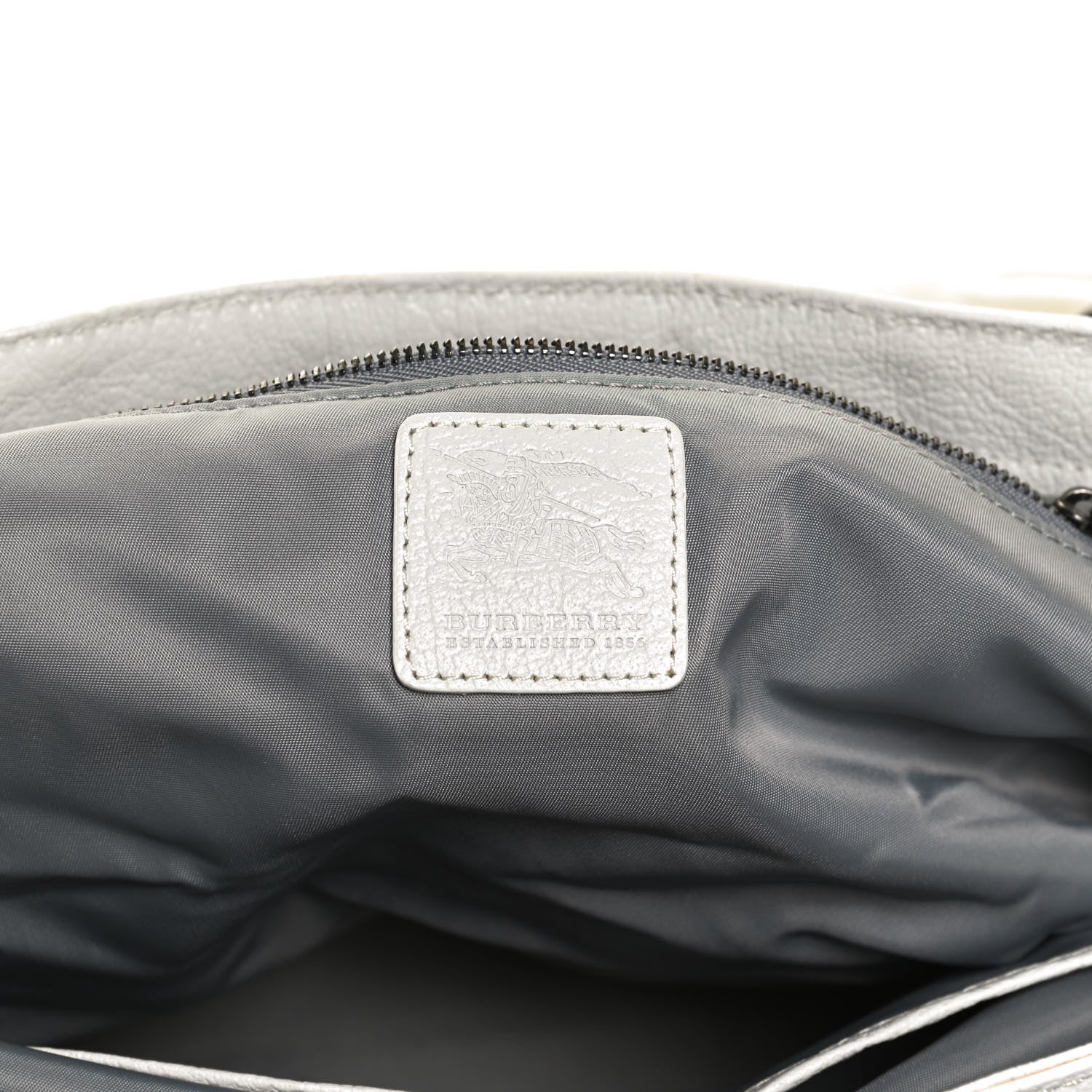Burberry Nylon Beat Check Shoulder Bag White 6 of 14
