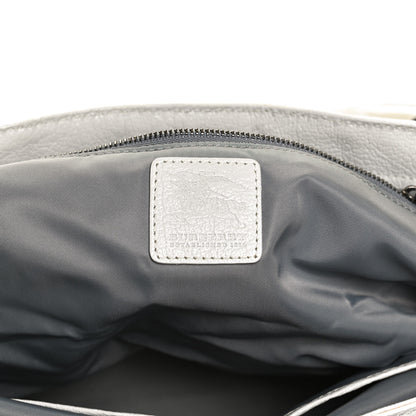 Burberry Nylon Beat Check Shoulder Bag White 6 of 14