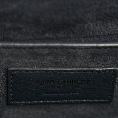 Saint Laurent Calfskin Medium Bellechasse Satchel Navy 6 of 14