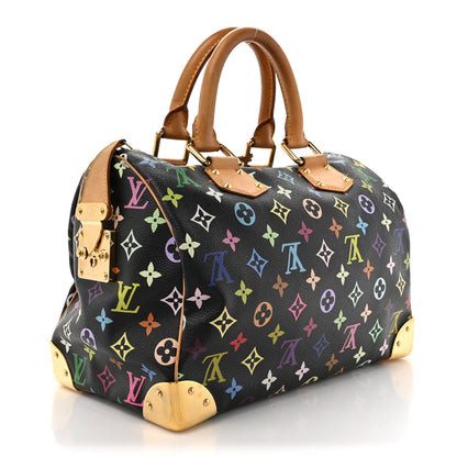 Louis Vuitton Monogram Multicolor Speedy 30 Black 3 of 14