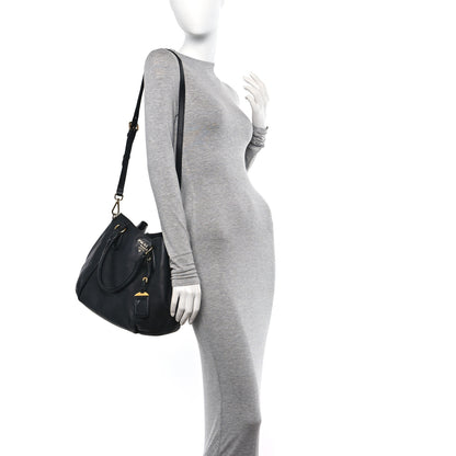 Prada Vitello Daino Shopping Tote Black 2 of 9