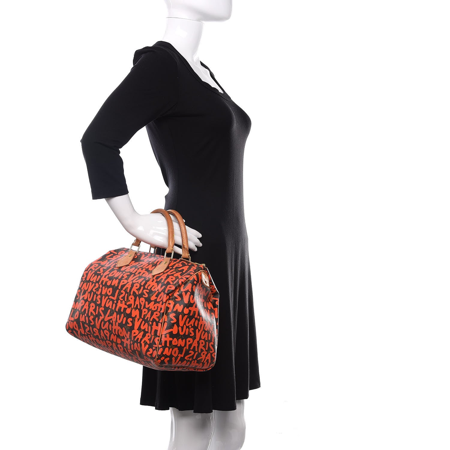 Louis Vuitton Monogram Graffiti Speedy 30 Orange 2 of 16