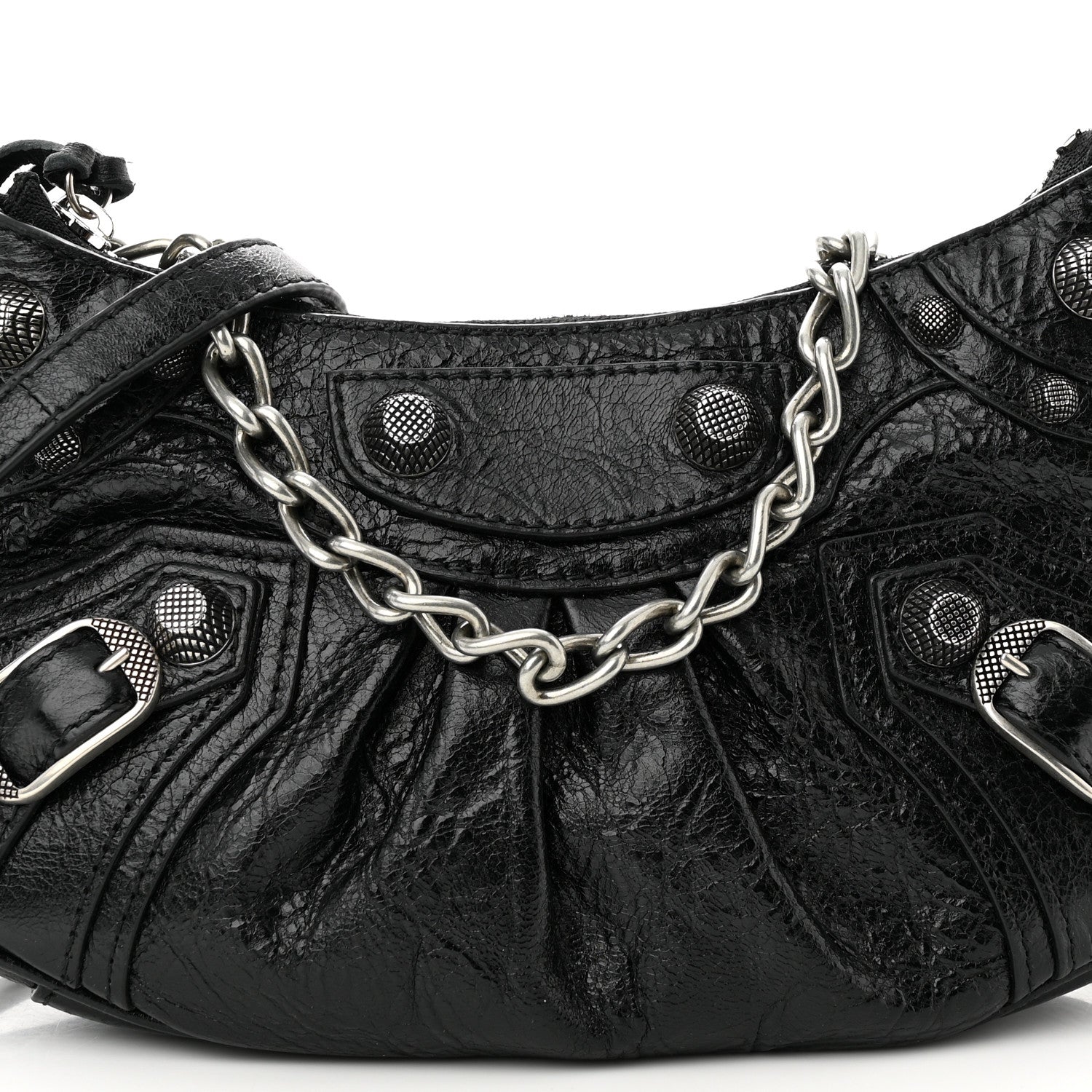 Balenciaga Agneau Arena Le Cagole Mini Purse With Chain Black 8 of 10