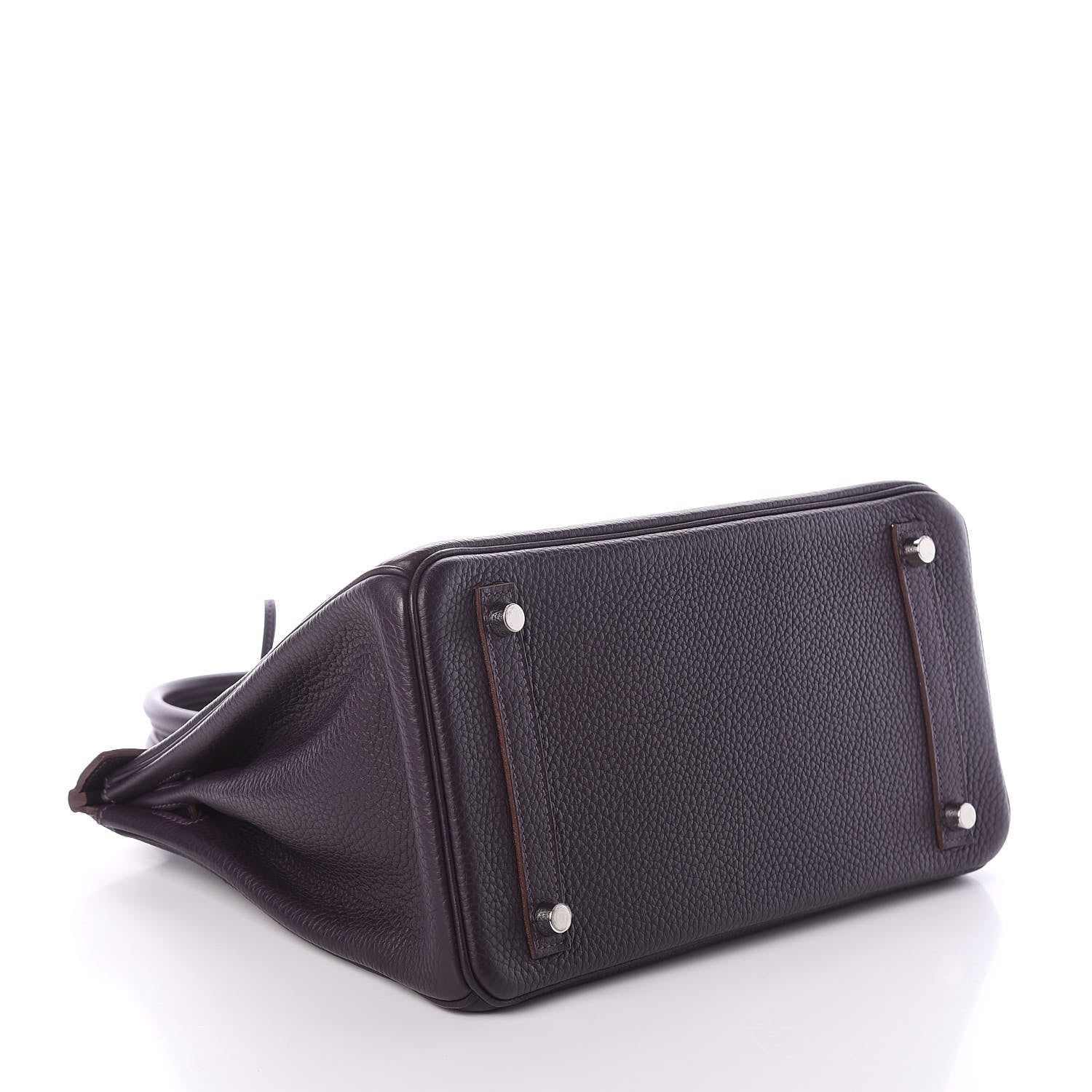 Hermes Taurillon Clemence Birkin 30 Raisin 3 of 8