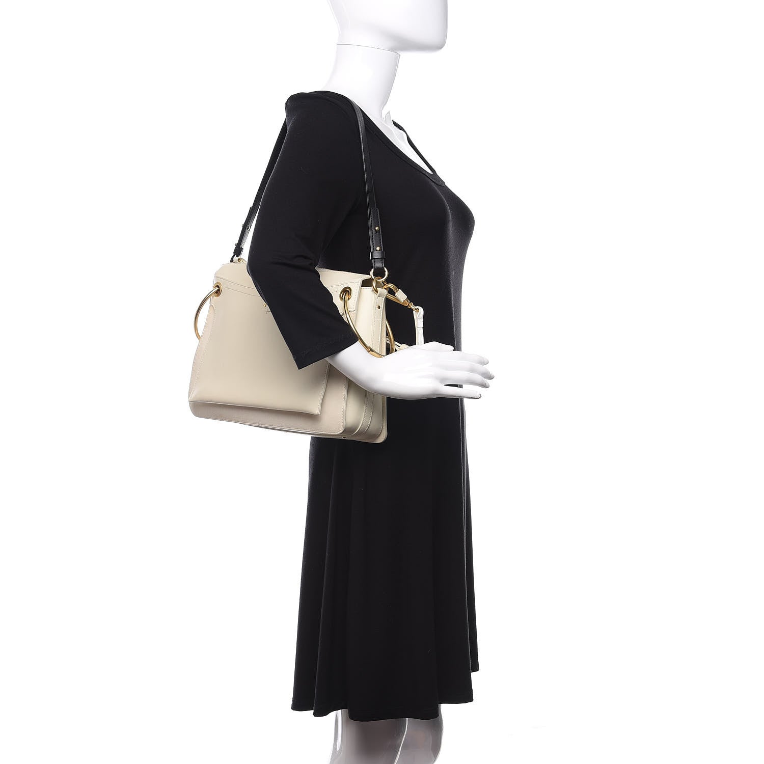 Chloe Calfskin Medium Roy Bag Natural White 2 of 16