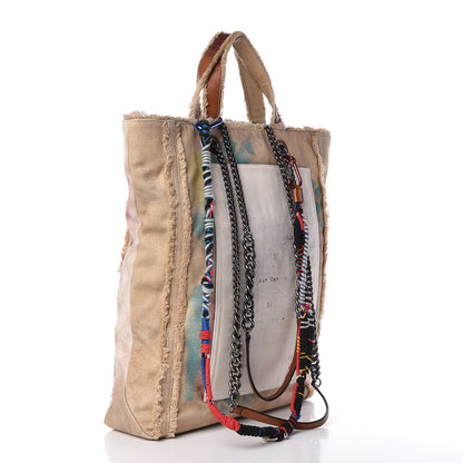 Chanel Canvas Large Graffiti Tote Beige 3 of 10