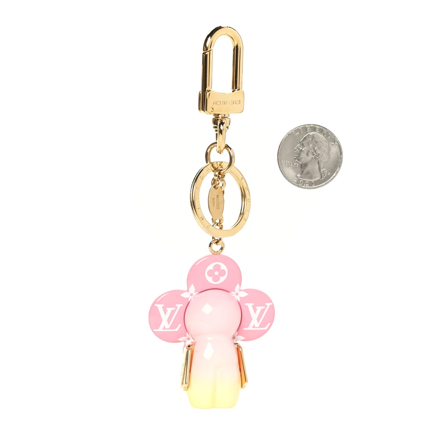 Giant Monogram Vivienne Bag Charm Key Holder Rose